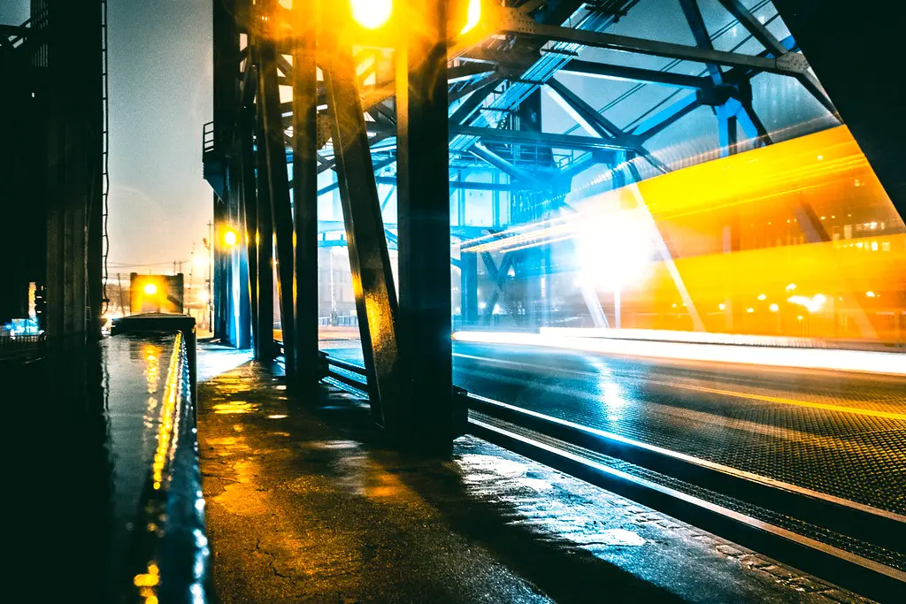 Night photography in Cleveland, Ohio